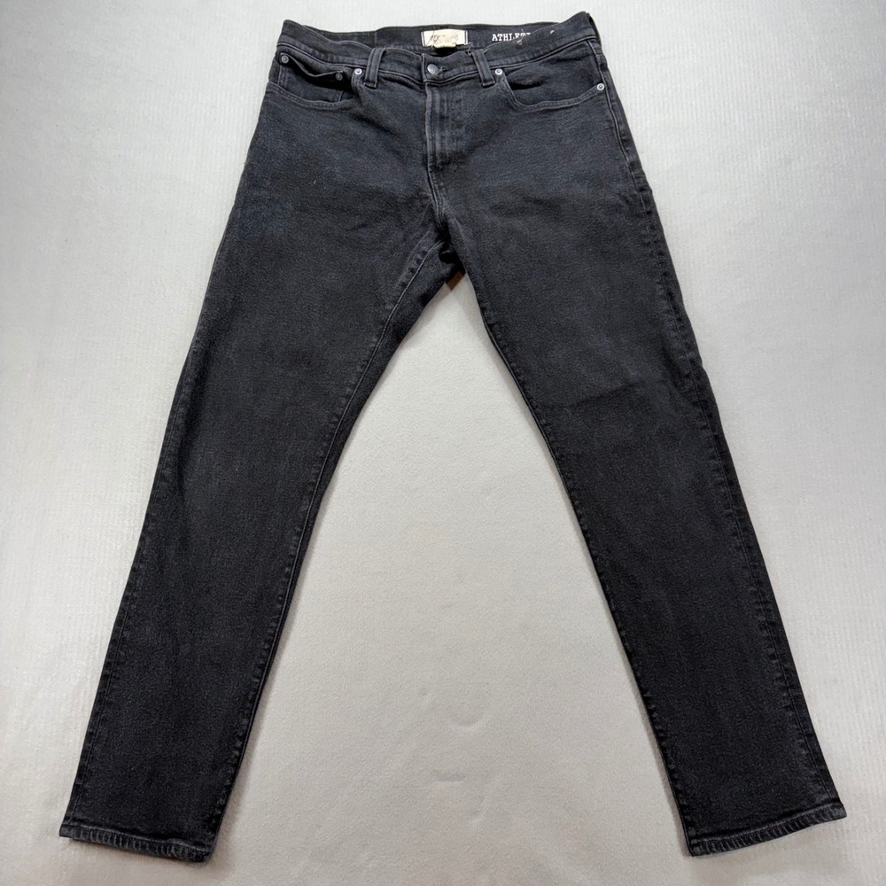 Madewell Athletic Slim Jeans Mens 35x32 Black Stretch Denim DM2275